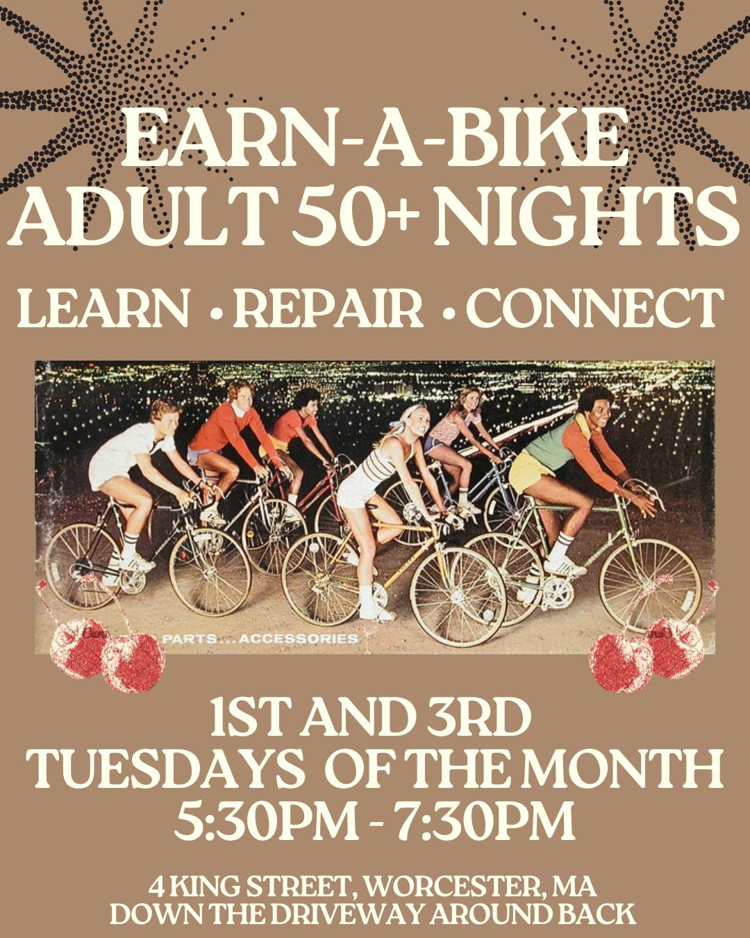 50+ Adults Worcester Earn-A-Bike Nights