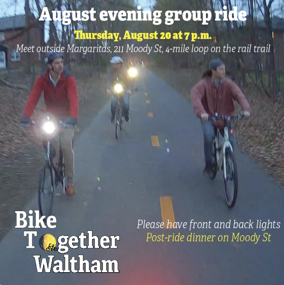 Bike Together Waltham August Evening Group Ride