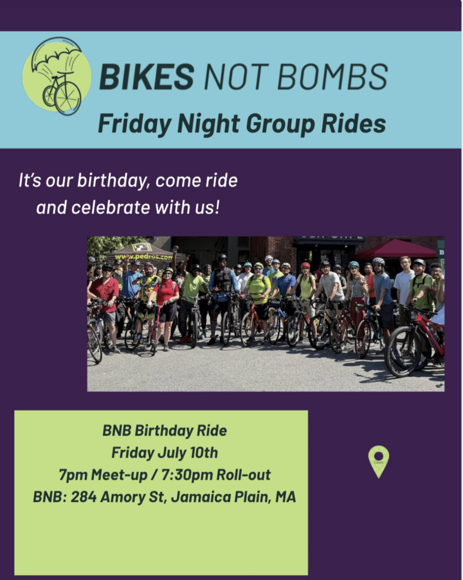 Bikes Not Bombs Birthday Ride – Friday Night Group Ride