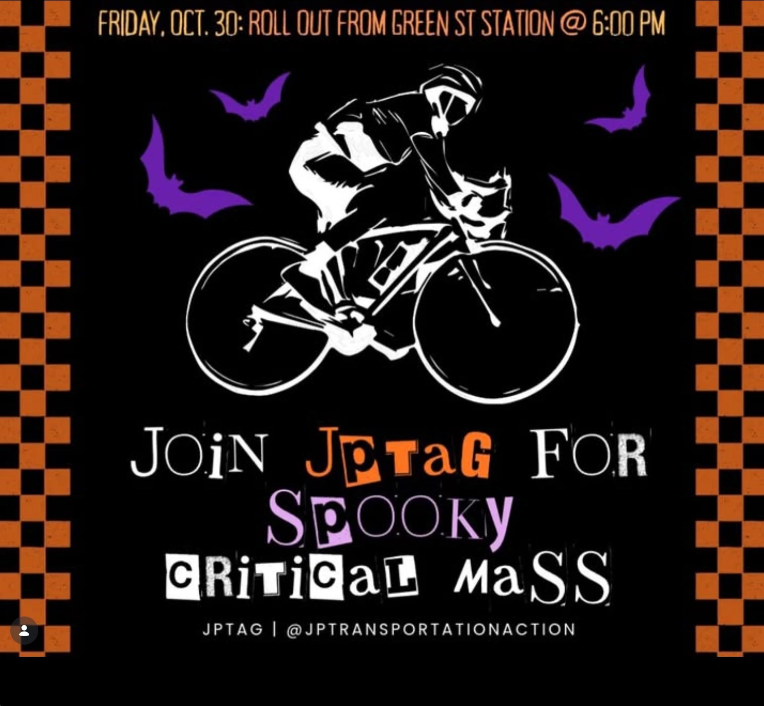 Ride to Critical Mass from Jamaica Plain (JPTAG)